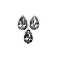 Natural Loose Pear Diamond, Salt And Pepper Diamond, Natural Loose Diamond, Pear Rose Cut Diamond, Pear Diamond 0.57 CT Pear Shape KR2690