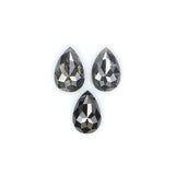 Natural Loose Pear Diamond, Salt And Pepper Diamond, Natural Loose Diamond, Pear Rose Cut Diamond, Pear Diamond 0.57 CT Pear Shape KR2690