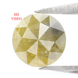 Natural Loose Rose Cut Yellow Color Diamond 0.70 CT 5.20 MM Round Rose Cut Shape Diamond L7810