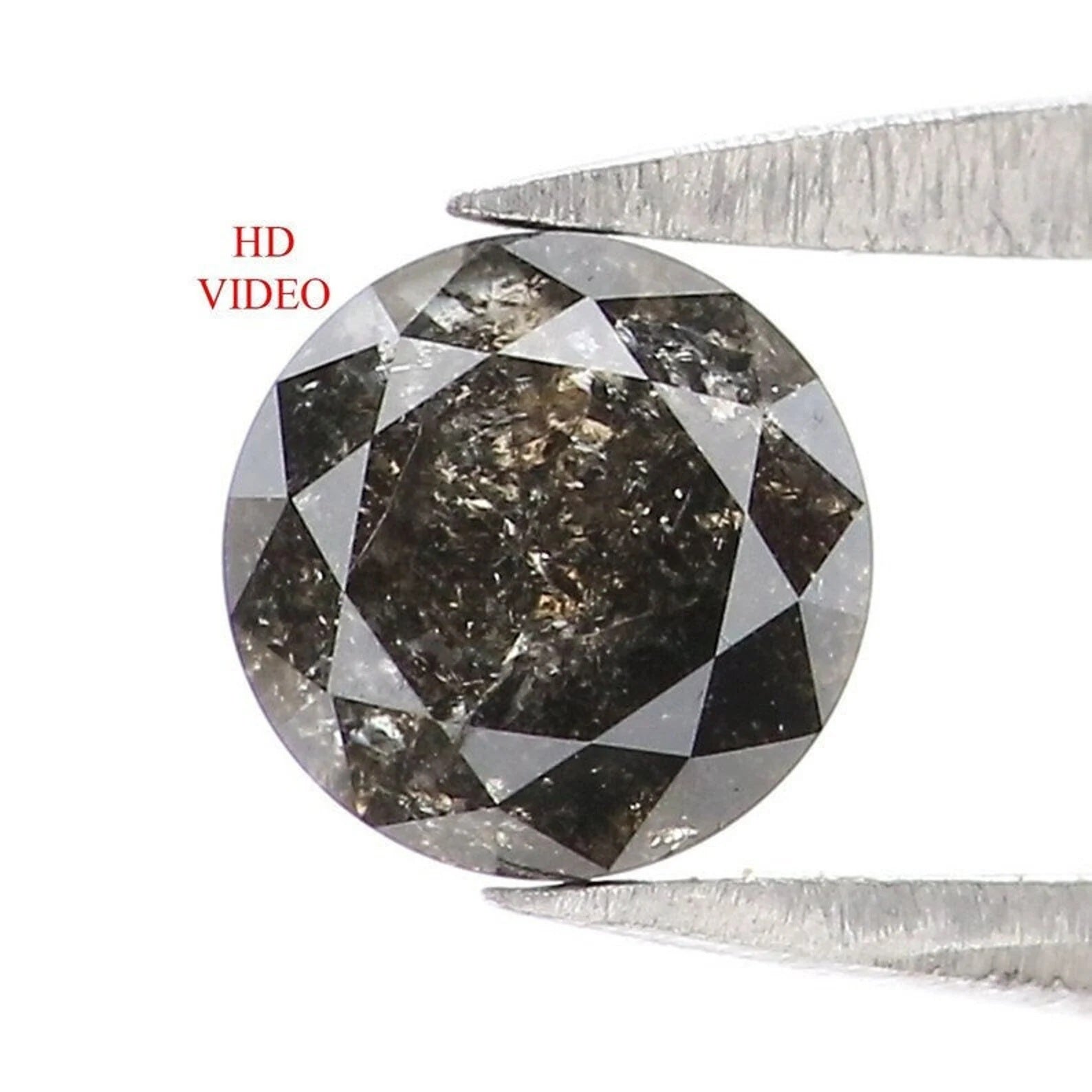 0.43 CT Natural Loose Round Shape Diamond Salt And Pepper Round Cut Diamond 4.80 MM Natural Black Color Round Brilliant Cut Diamond NQ8457
