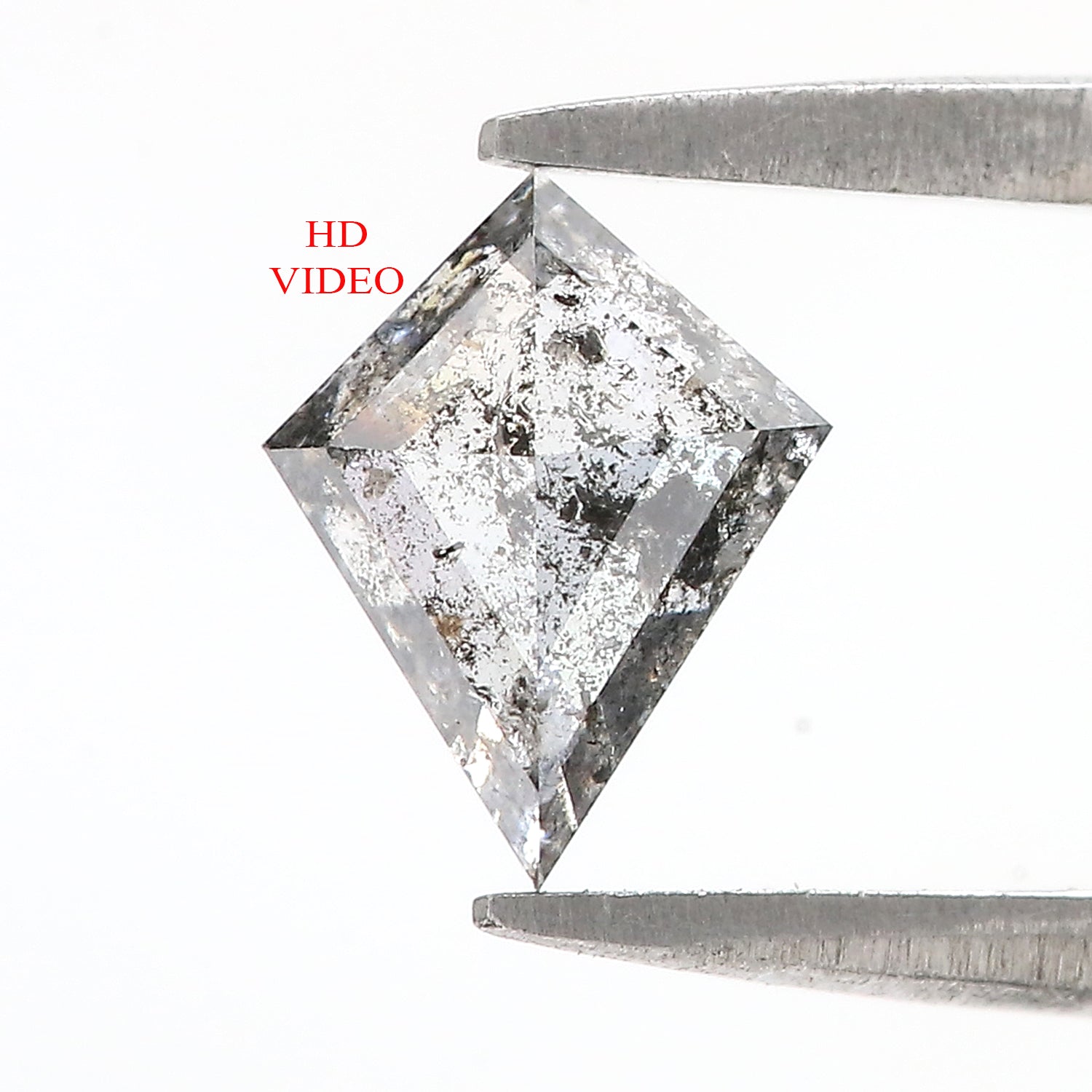 1.05 CT Natural Loose Kite Cut Diamond Salt And Pepper Diamond 8.55 MM Natural Loose Diamond Black Grey Color Kite Rose Cut Diamond LQ3325