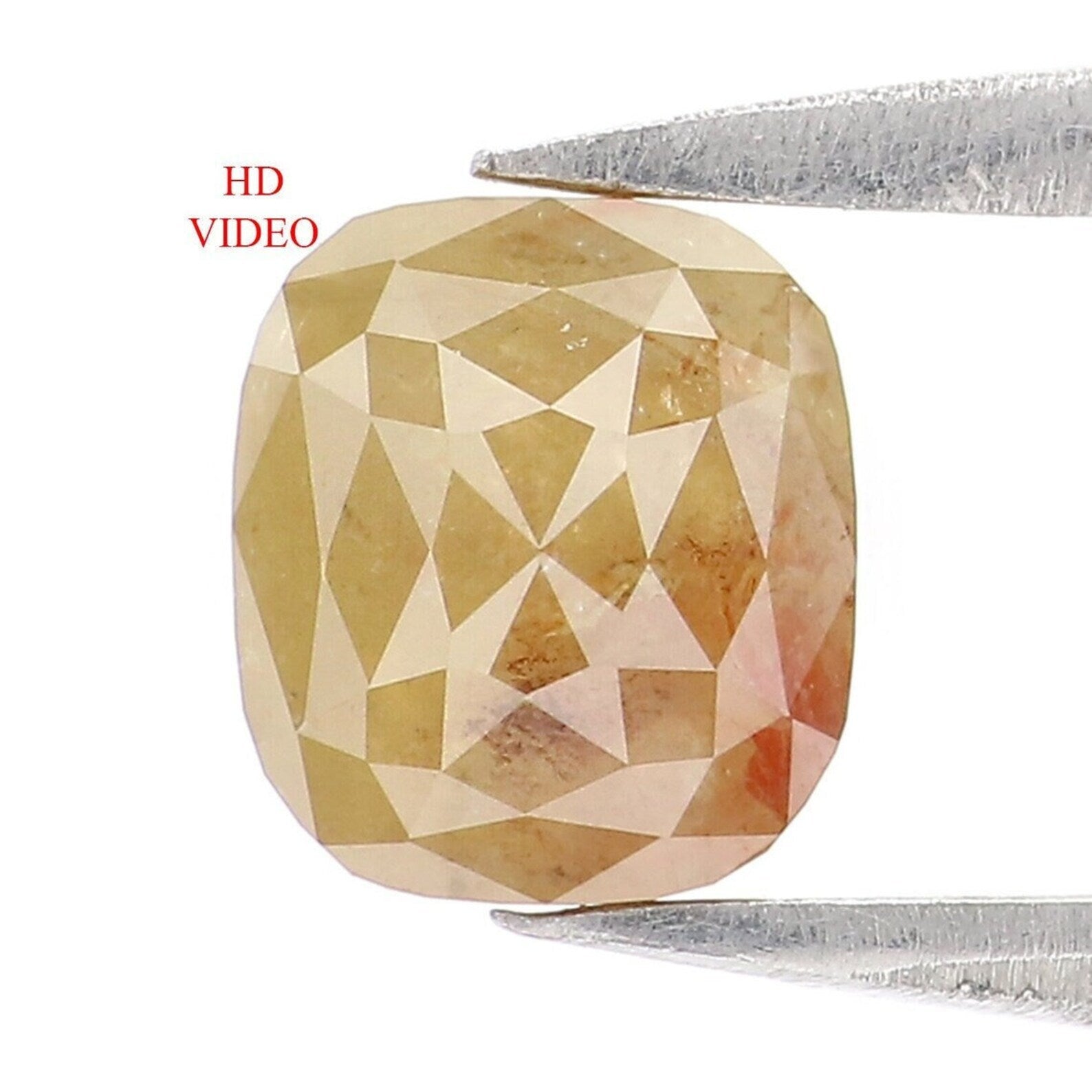 1.18 CT Natural Loose Cushion Shape Diamond Green Brown Color Diamond 5.95 MM Natural Loose Diamond Cushion Shape Rose Cut Diamond NQ8049