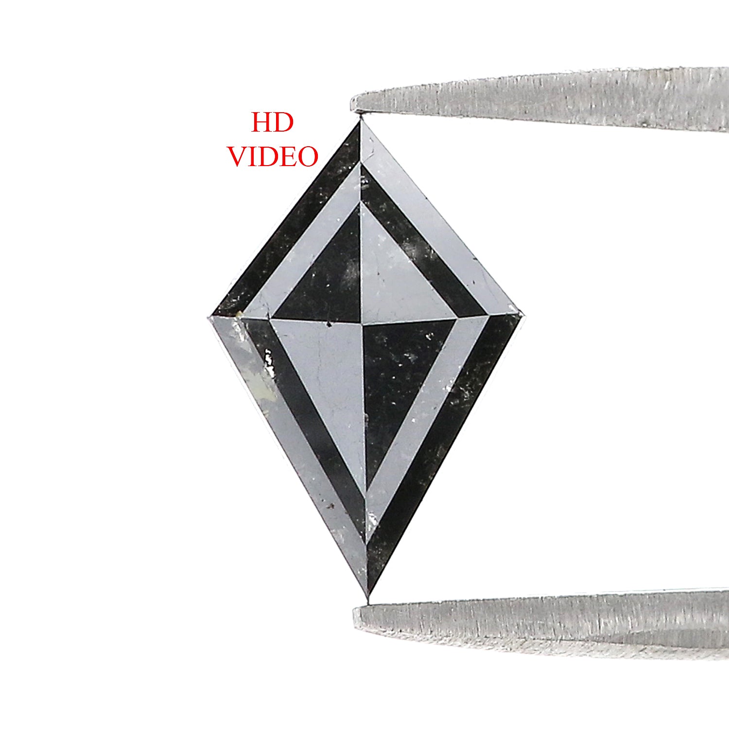 1.10 CT Natural Loose Kite Shape Diamond Salt And Pepper Kite Diamond 10.95 MM Natural Black Grey Color Diamond Kite Rose Cut Diamond L3397
