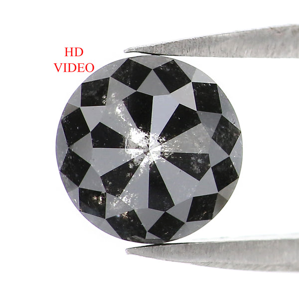 1.47 CT Natural Loose Round Rose Cut Diamond Salt And Pepper Round Diamond 7.10 MM Natural Loose Diamond Rose Cut Diamond Round Shape L3003