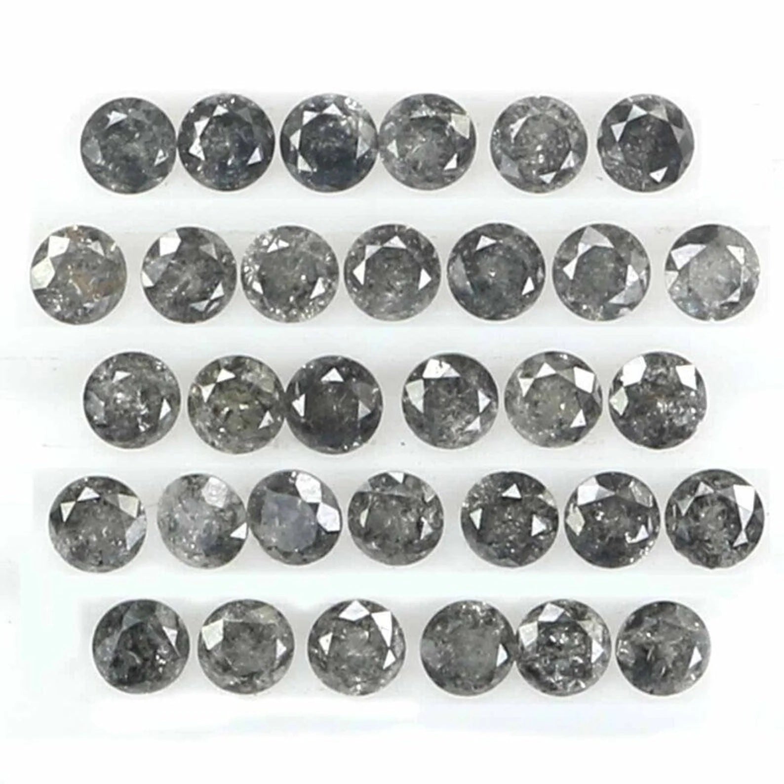 1.14 CT Natural Loose Round Shape Diamond Salt And Pepper Round Diamond 2.00 MM Natural Black Grey Color Round Brilliant Cut Diamond NQ710
