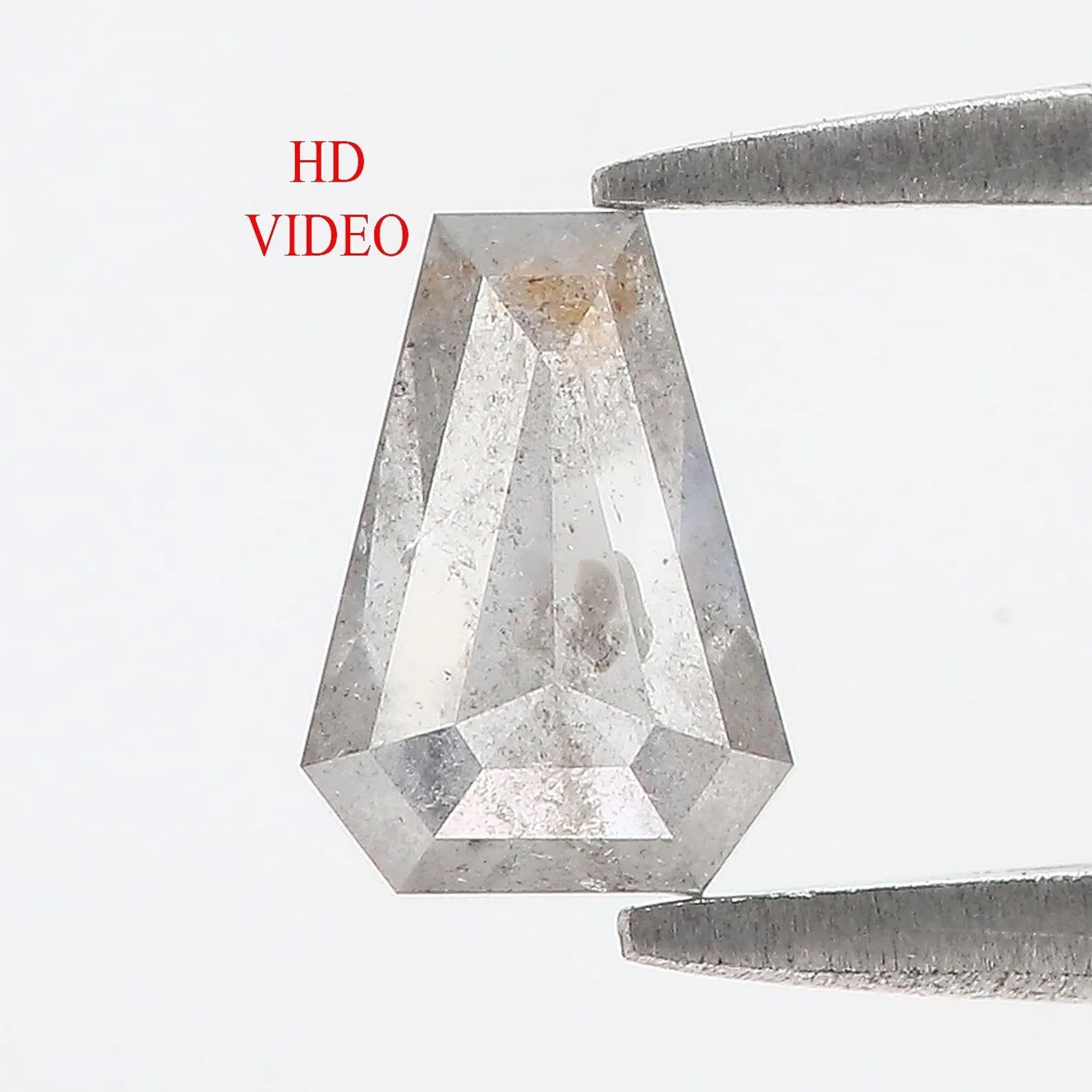 0.75 Ct Natural Loose Coffin Shape Diamond Grey Color Coffin Shape Diamond 7.00 MM Natural Diamond Grey Color Coffin Rose Cut Diamond QN1248