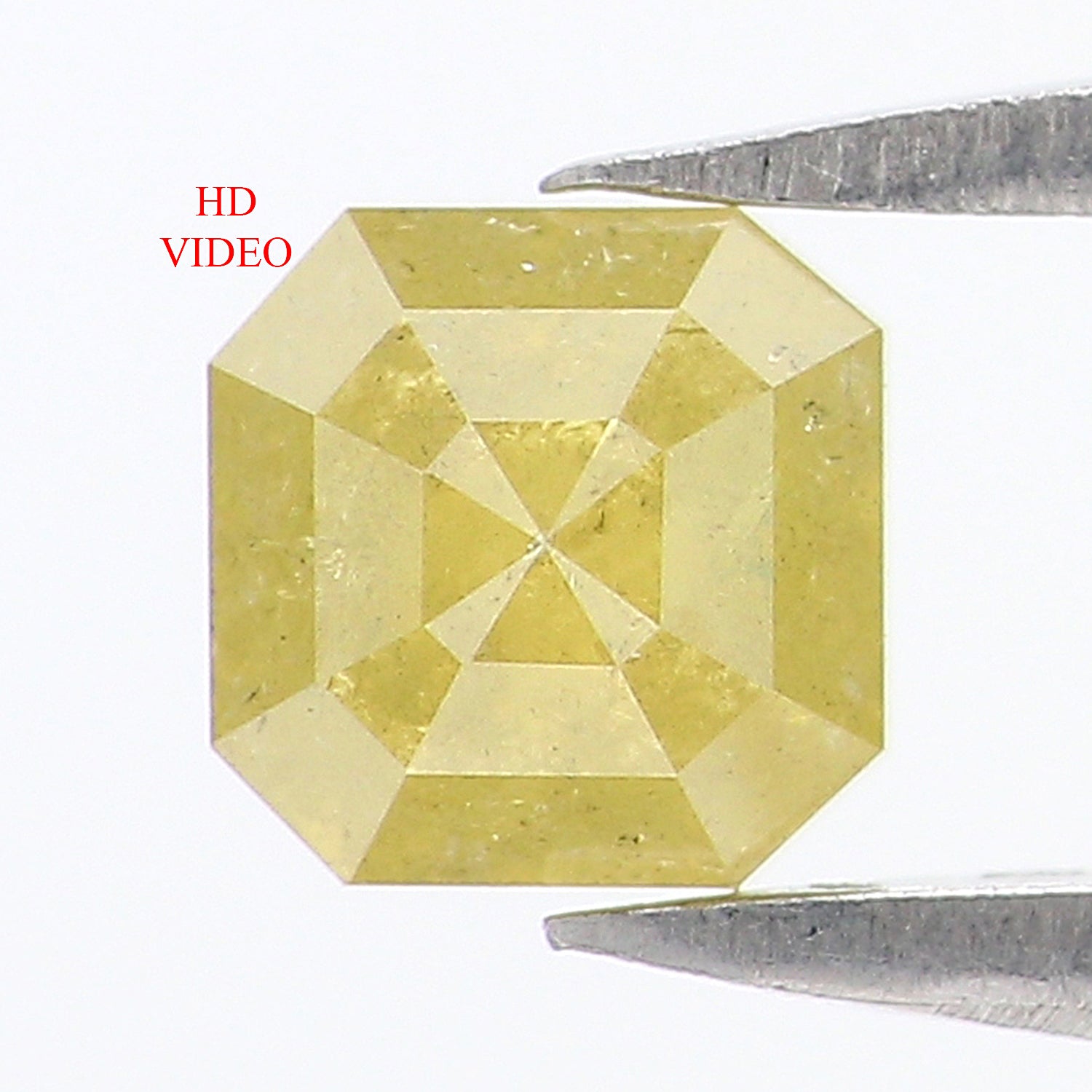 Natural Loose Emerald Diamond, Yellow Color Emerald Diamond, Natural Loose Diamond, Emerald Cut Diamond, 0.76 CT Emerald Shape Diamond L7718