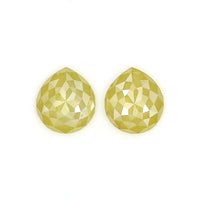 Natural Loose Pear Pair Diamond, Yellow Color Pear Diamond, Natural Loose Diamond, Pear Cut Diamond, Pear Pair, 1.54 CT Pear Shape KR2723