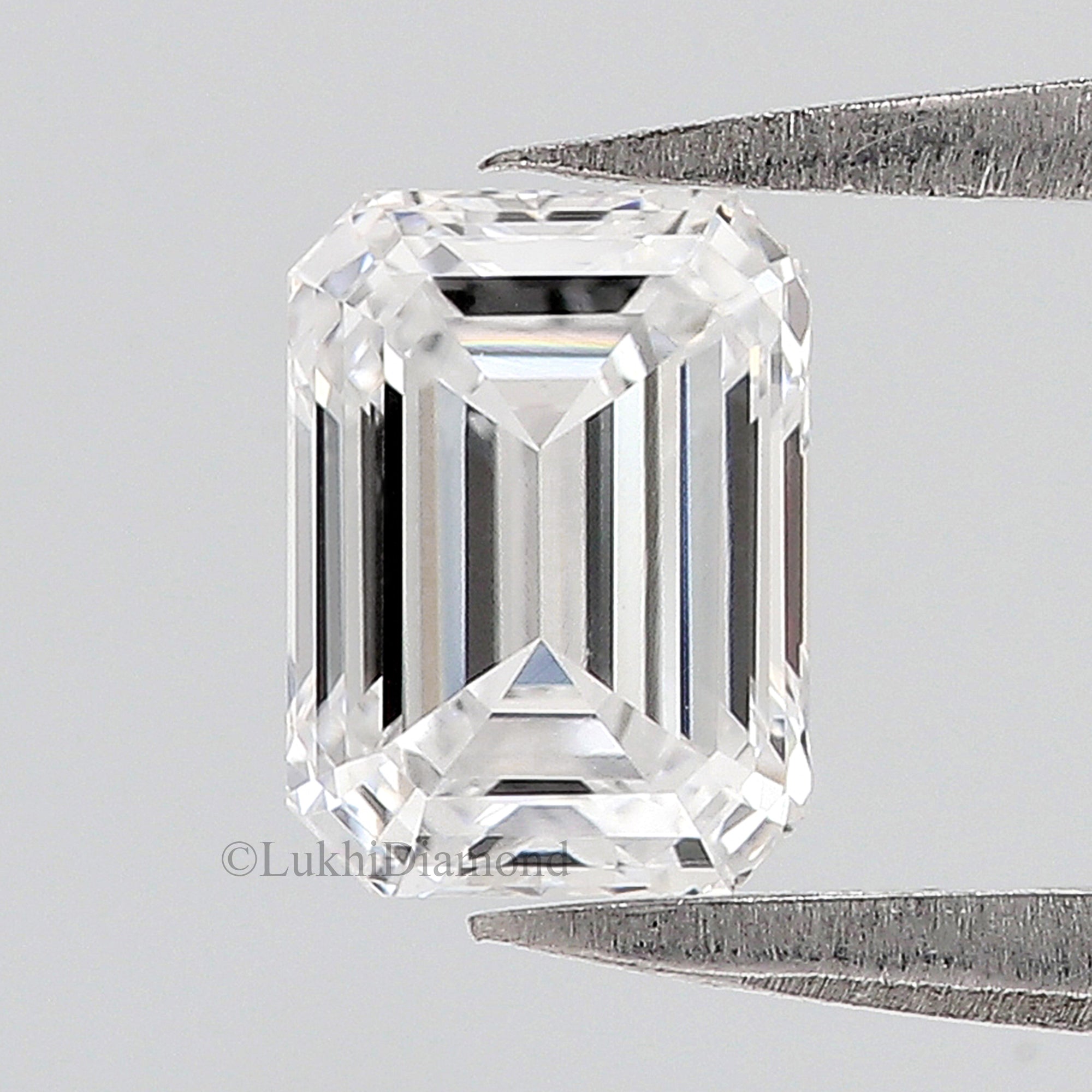 IGI Certified 1 Ct, 1.5 Ct, 2 Ct, 2.5 Ct, 3 Ct Emerald Brilliant Cut E/F Color VS Clarity Lab Grown Diamond Lab Created Loose Diamond Q106