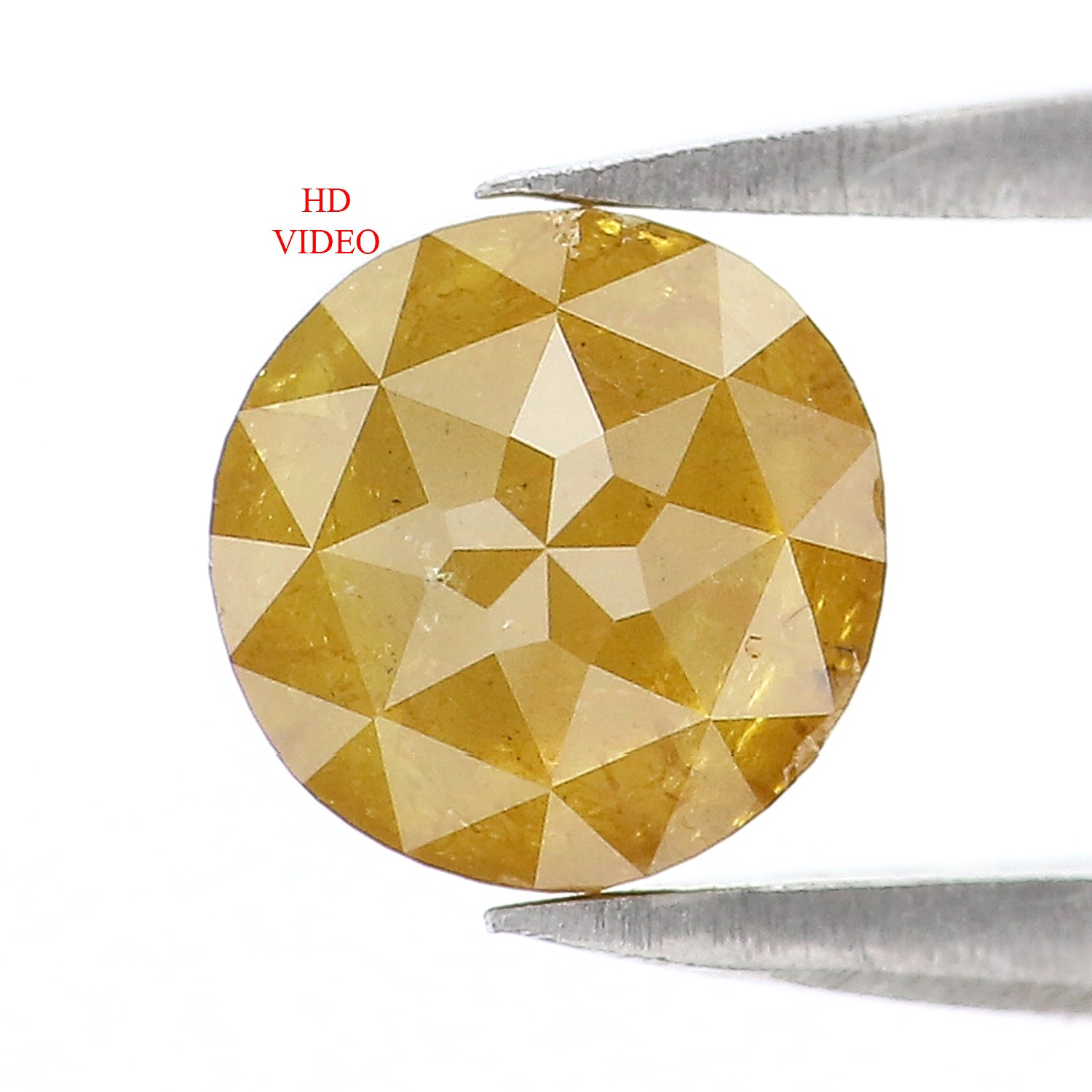 1.08 CT Natural Loose Round Shape Diamond Yellow Color Round Rose Cut Diamond 5.95 MM Natural Loose Diamond Round Rose Cut Diamond LQ9973