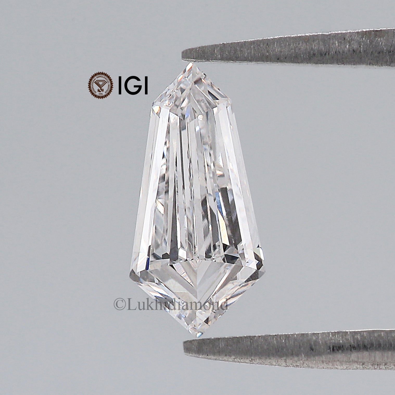 1.00 CT IGI Certified Shield Brilliant Cut Diamond White -F Color VS1 Clarity Lab Grown Diamond Lab Created Diamond Shield Diamond L3322