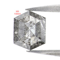 Natural Loose Hexagon Diamond, Salt And Pepper Hexagon Diamond, Natural Loose Diamond, Hexagon Cut Diamond, 1.14 CT Hexagon Shape L2984