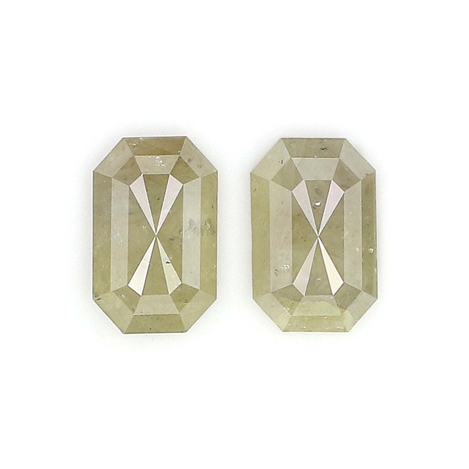 1.12 CT Natural Loose Emerald Pair Diamond Grey Color Diamond 6.40 MM Natural Loose Diamond Emerald Diamond Emerald Cut Pair Diamond KQ2720