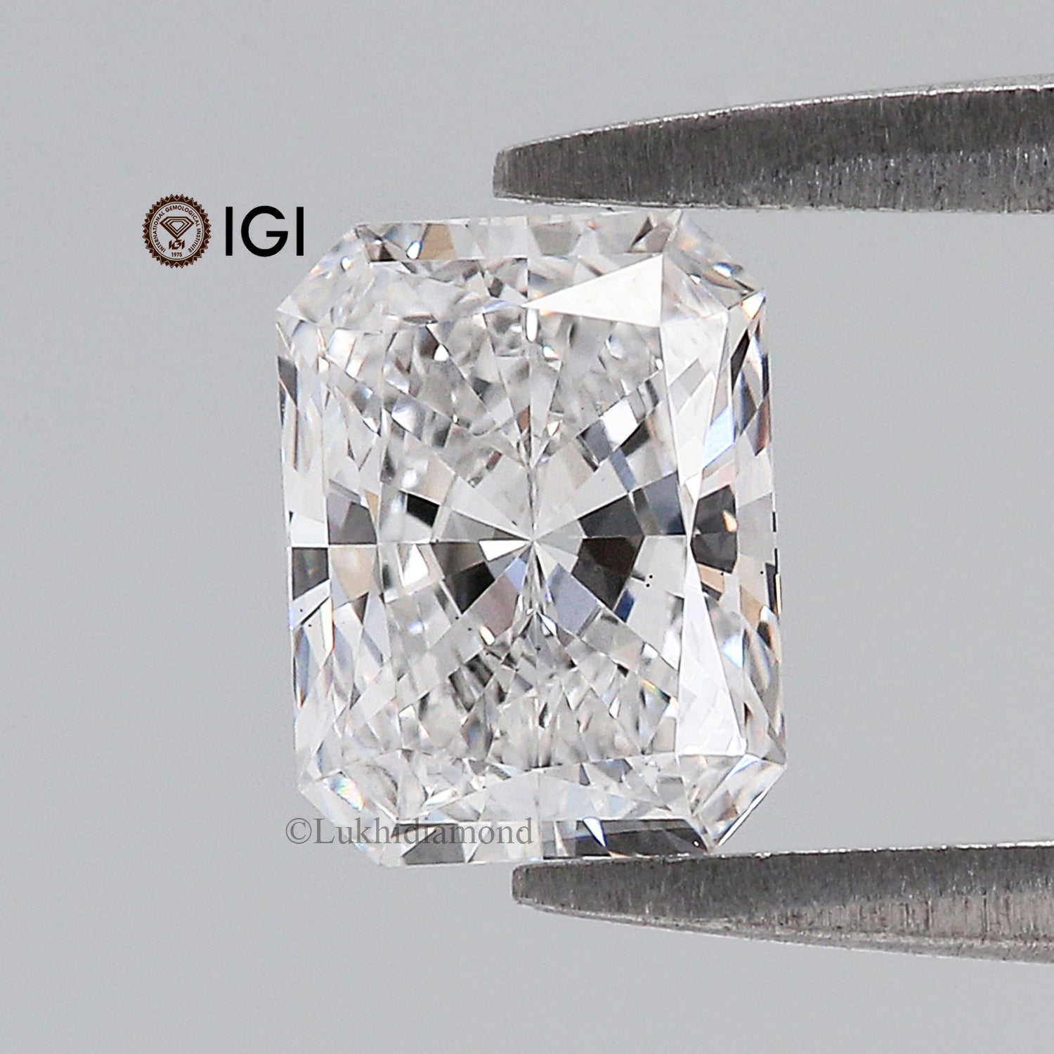 0.90 CT IGI Certified Radiant Brilliant Cut White- D Color VS1 Clarity Diamond Radiant Lab Grown CVD Diamond Lab Created Diamond L3320