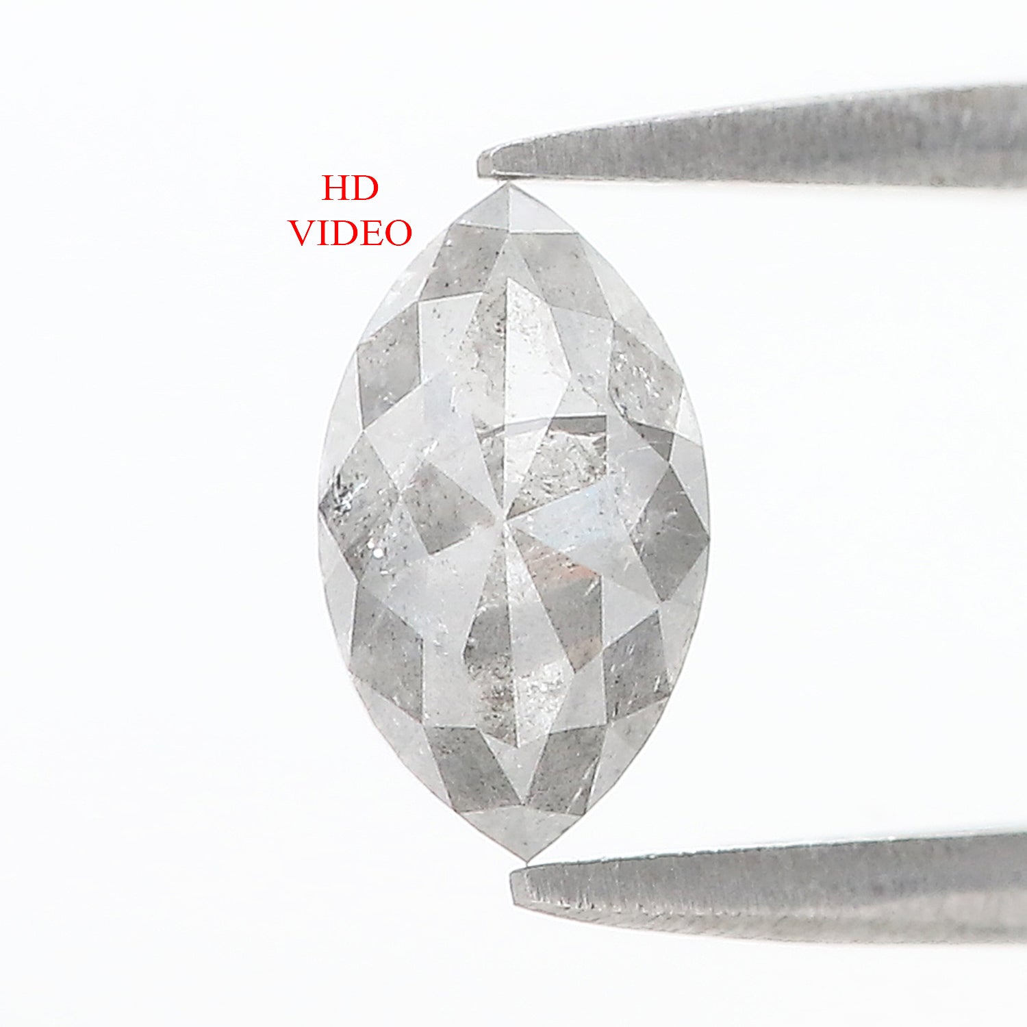 1.71 CT Natural Loose Marquise Shape Diamond Salt And Pepper Marquise Diamond 9.20 MM Natural Grey Color Marquise Rose Cut Diamond LQ3355