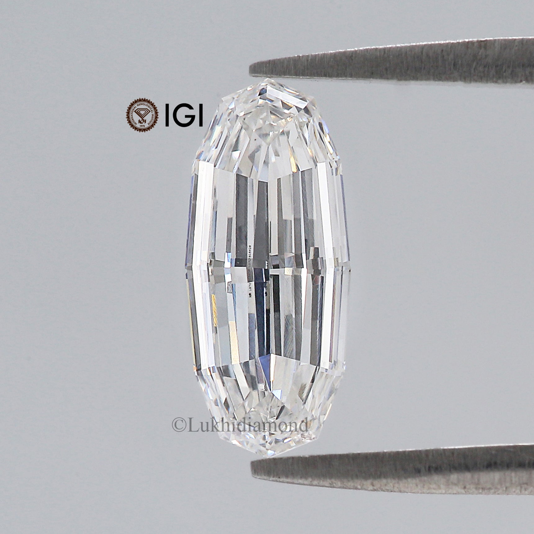 1.76 CT IGI Certified Oval Polygon Step Cut Diamond White - E Color VS1 Clarity Lab Grown Diamond Lab Created Oval Diamond CVD Diamond L3328