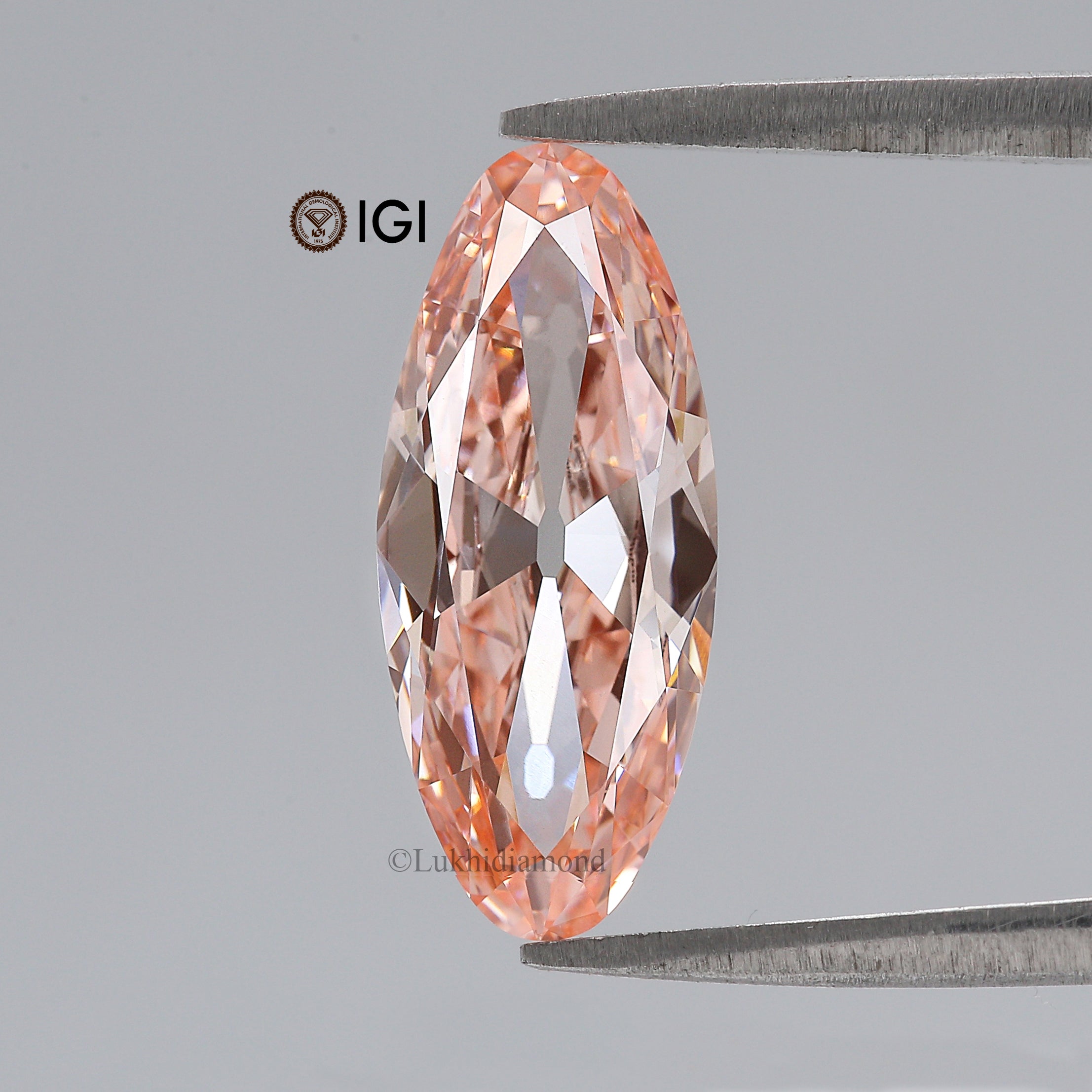 2.54 CT IGI Certified Oval Old European Cut Diamond Fancy Intense Pink Color VVS2 Clarity Lab Grown Diamond Lab Created CVD Diamond L3319