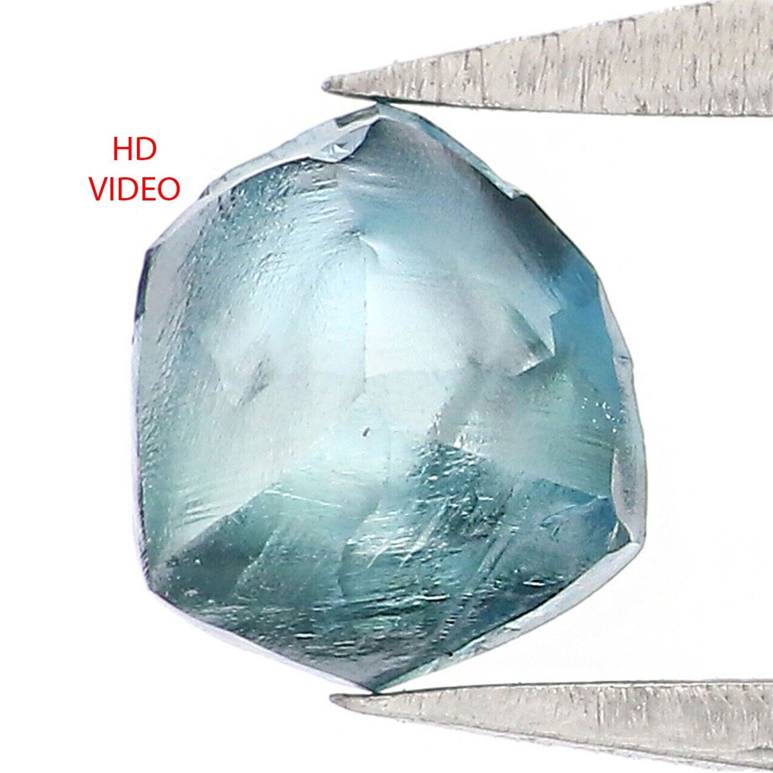 0.94 CT Natural Loose Rough Shape Diamond Blue Color Rough Cut Diamond 5.85 MM Natural Loose Diamond Blue Rough Irregular Cut Diamond NQ2043