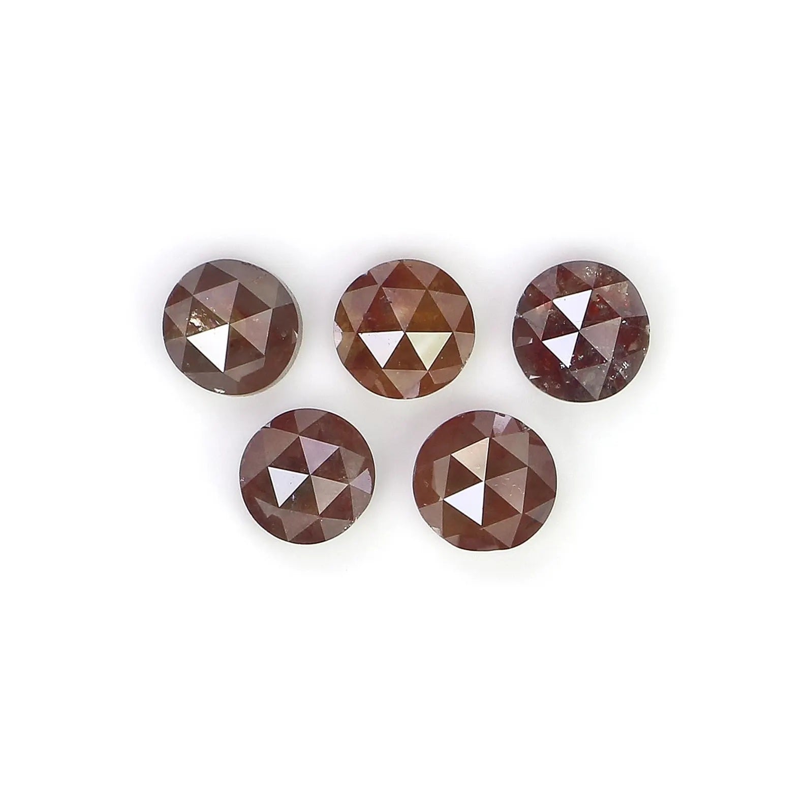 2.19 Ct Natural Loose Round Shape Diamond Brown Color Round Cut Diamond 4.30 MM Natural Diamond Brown Color Round Rose Cut Diamond NQ7627
