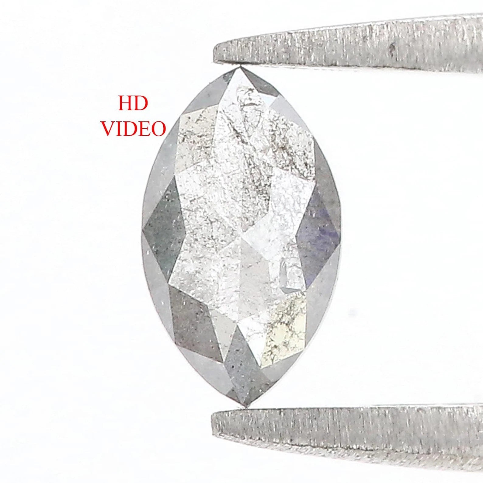 0.54 Ct Natural Loose Marquise Diamond Salt And Pepper Diamond 7.50 MM Natural Loose Diamond Black Grey Color Marquise Shape Diamond QN906