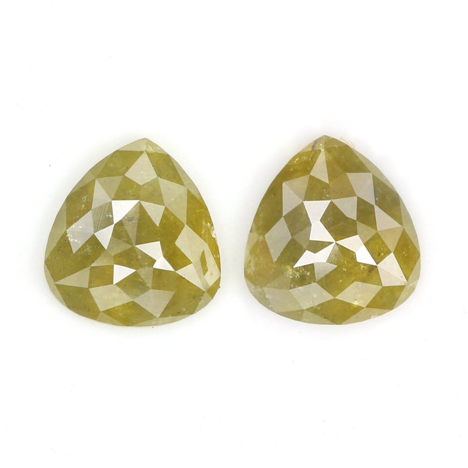 2.26 CT Natural Loose Pear Shape Pair Diamond Green Yellow Color Pear Cut Diamond 7.90 MM Natural Loose Pear Cut Pair Diamond KDN7025