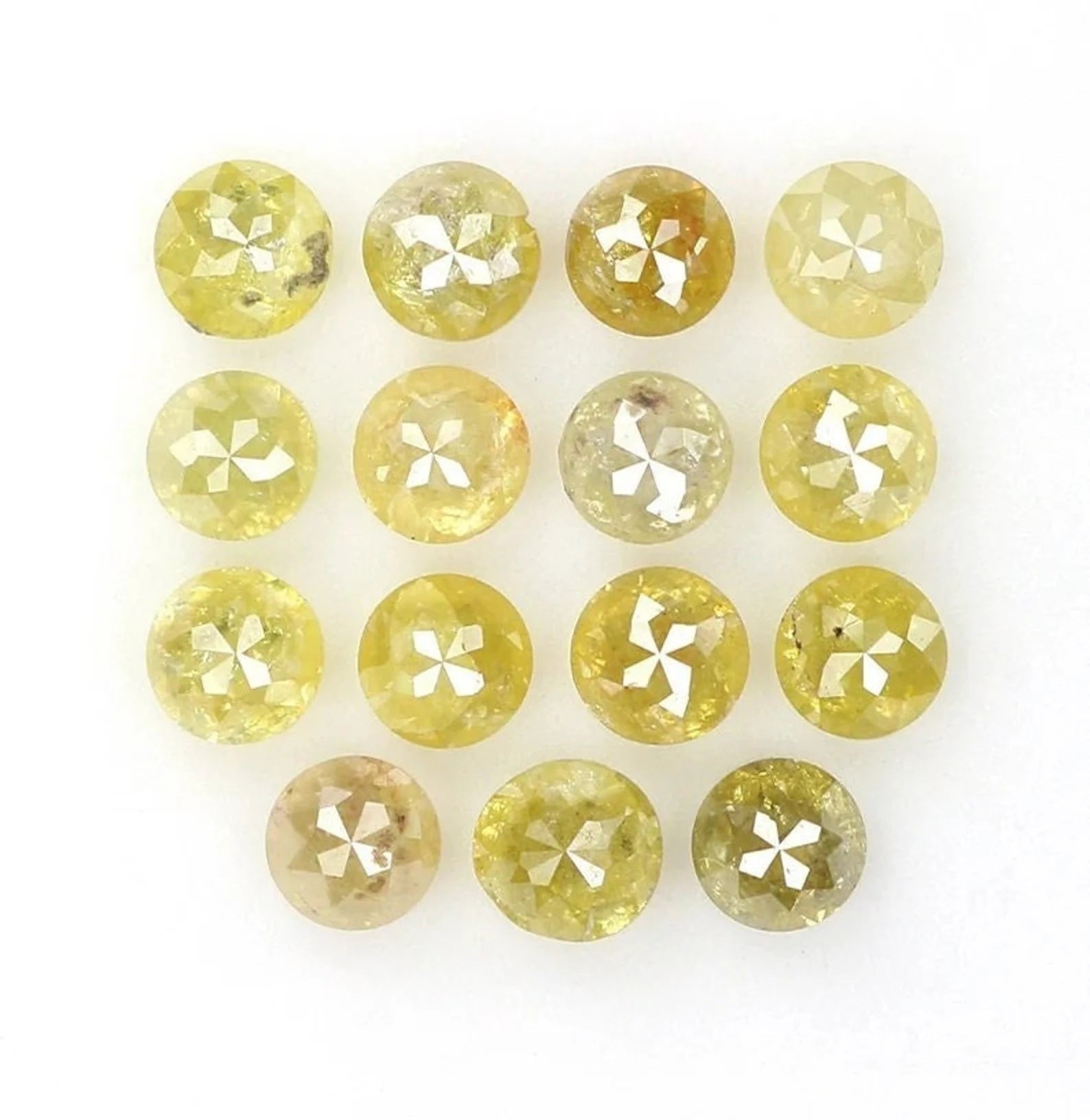 1.87 CT Natural Loose Diamond Round Shape Diamond Yellow Color Round Cut Diamond 1.85 MM Natural Loose Diamond Round Rose Cut Diamond NQ1694