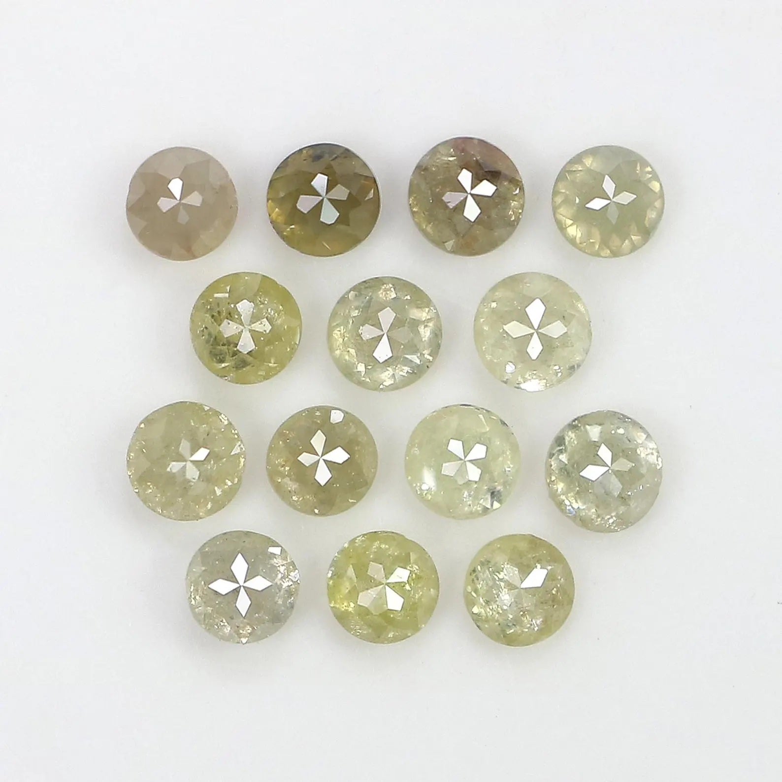 1.44 Ct Natural Loose Round Shape Diamond Yellow Color Round Diamond 2.50 MM Natural Diamond Yellow Color Round Rose Cut Diamond NQ1681