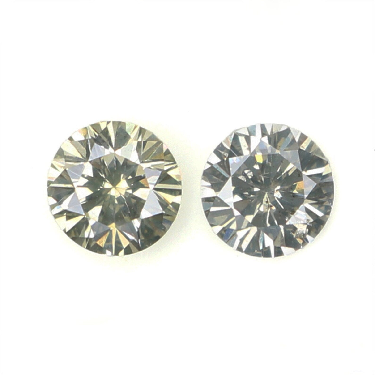 0.34 CT Natural Loose Round Brilliant Cut Pair Diamond White - I Color Round Diamond 3.50 MM Natural Loose White Round Pair Diamond KDN1863