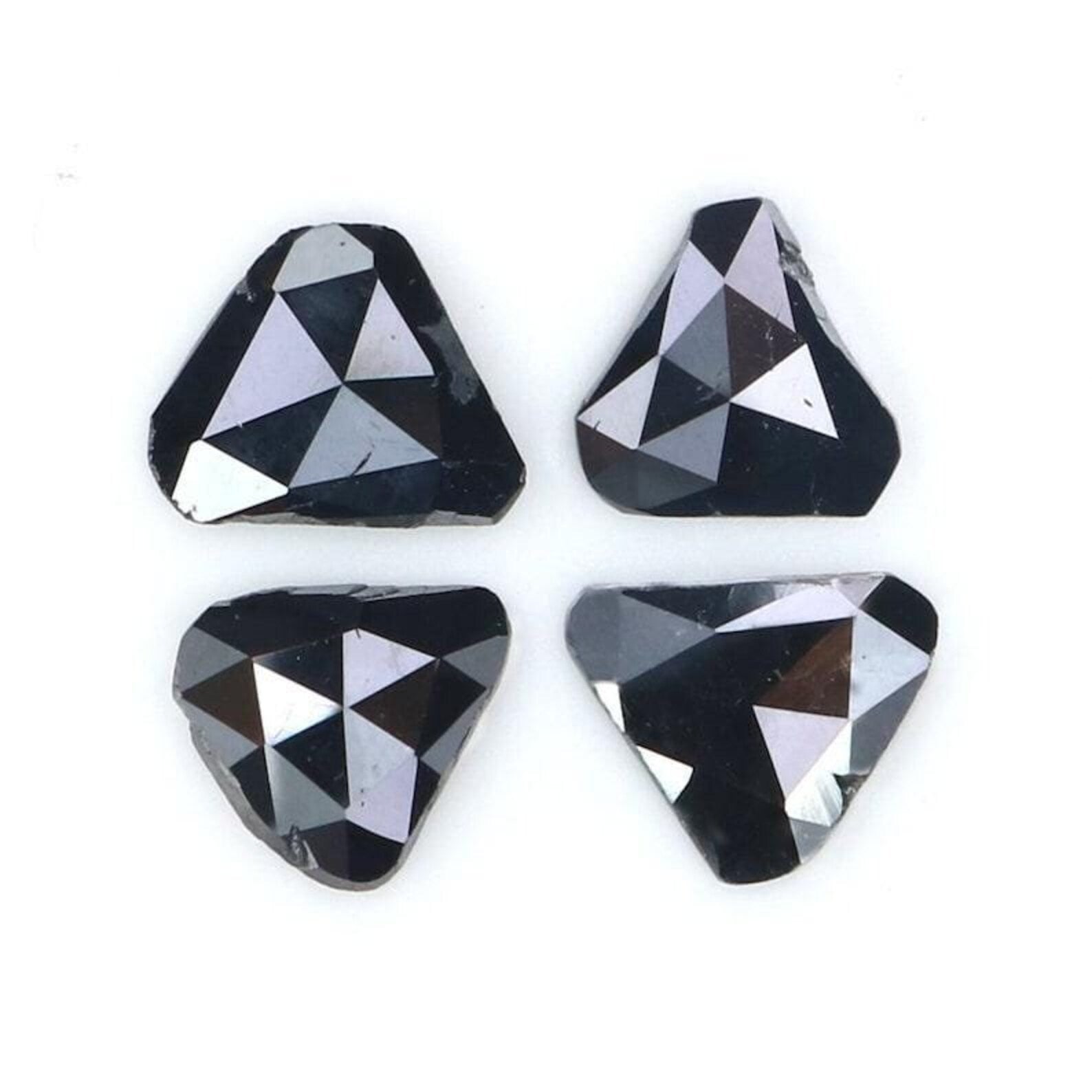 1.05 CT Natural Loose Slice Shape Diamond Black Color Irregular Cut Diamond 5.90 MM Natural Loose Black Color Slice Rose Cut Diamond NQ2251