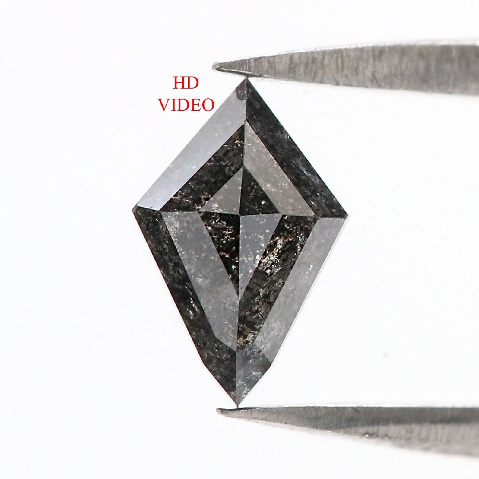 0.79 CT Natural Loose Kite Shape Diamond Salt And Pepper Kite Diamond 8.10 MM Natural Diamond Black Grey Color Kite Rose Cut Diamond QN2521