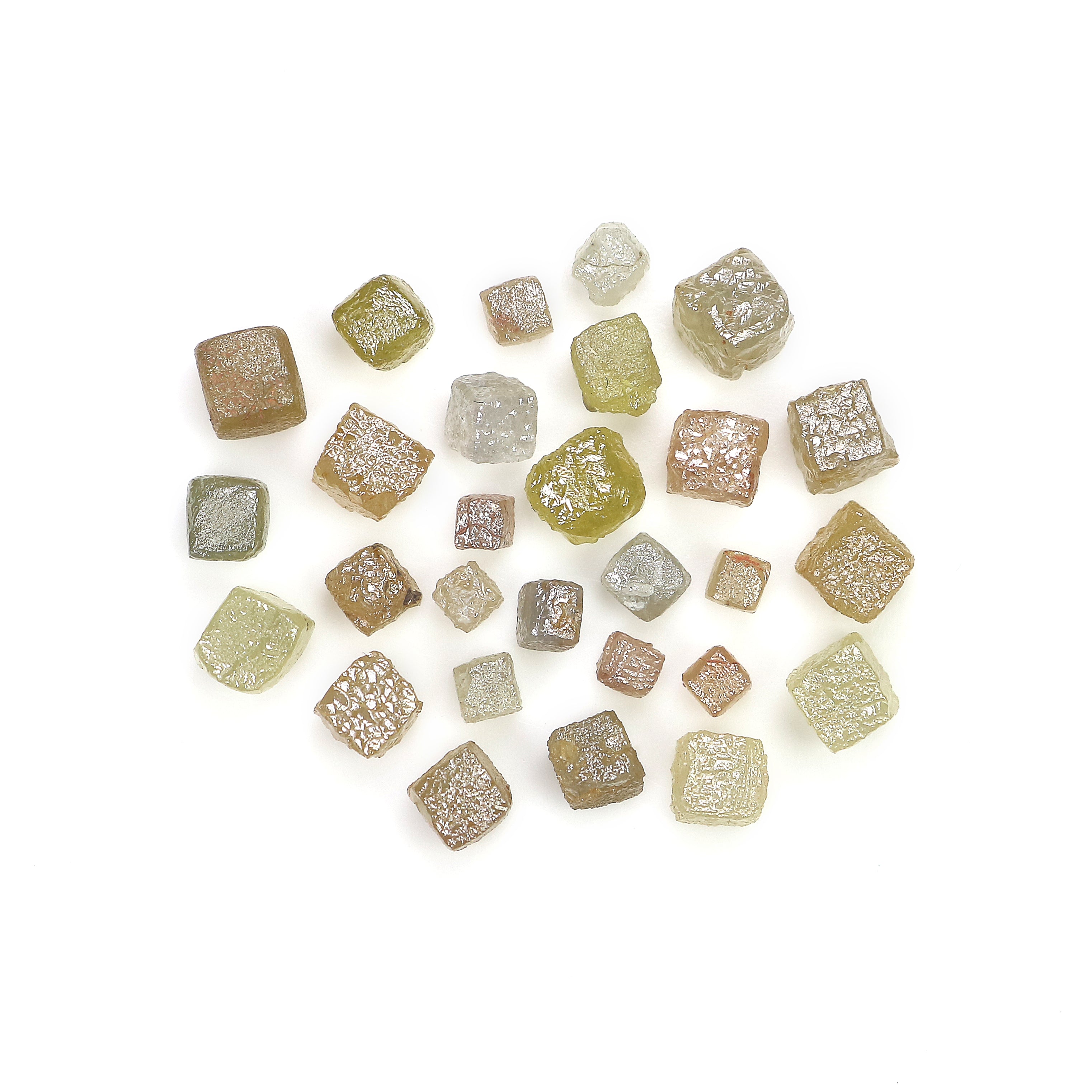 Natural Loose Rough Cube Shape Diamond Mix Color Rough Cut Diamond 2.00 to 4.00 MM 1 Ct Scoop Uncut Rough Cube Irregular Cut Diamond Q75