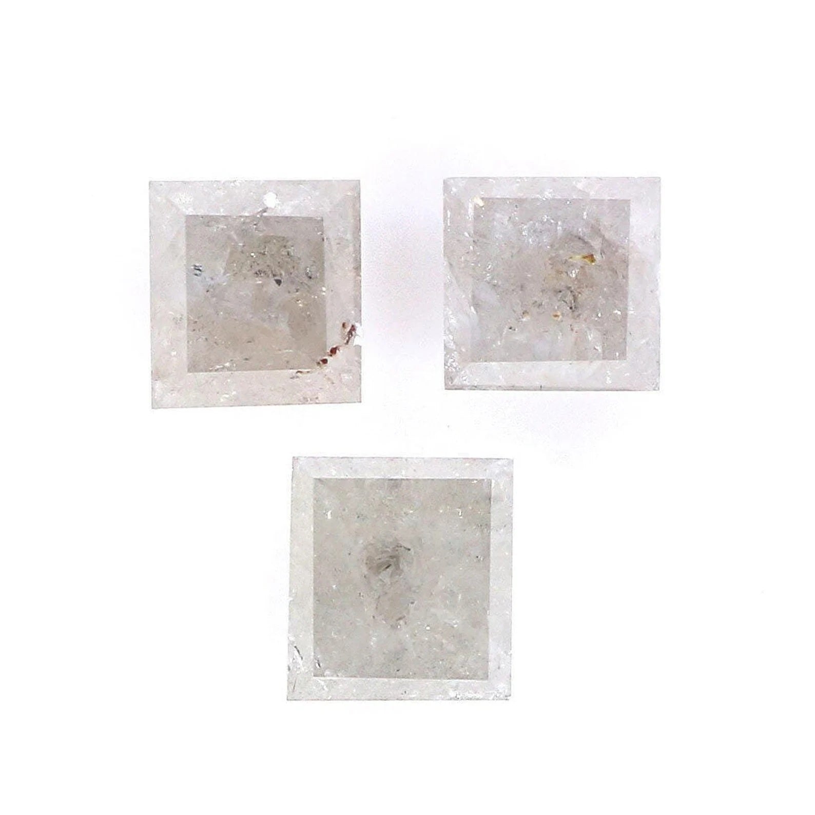 0.99 CT Natural Loose Princess Shape Diamond Grey Color Princess Diamond 3.60 MM Natural Grey Color Princess Brilliant Cut Diamond NQ8265
