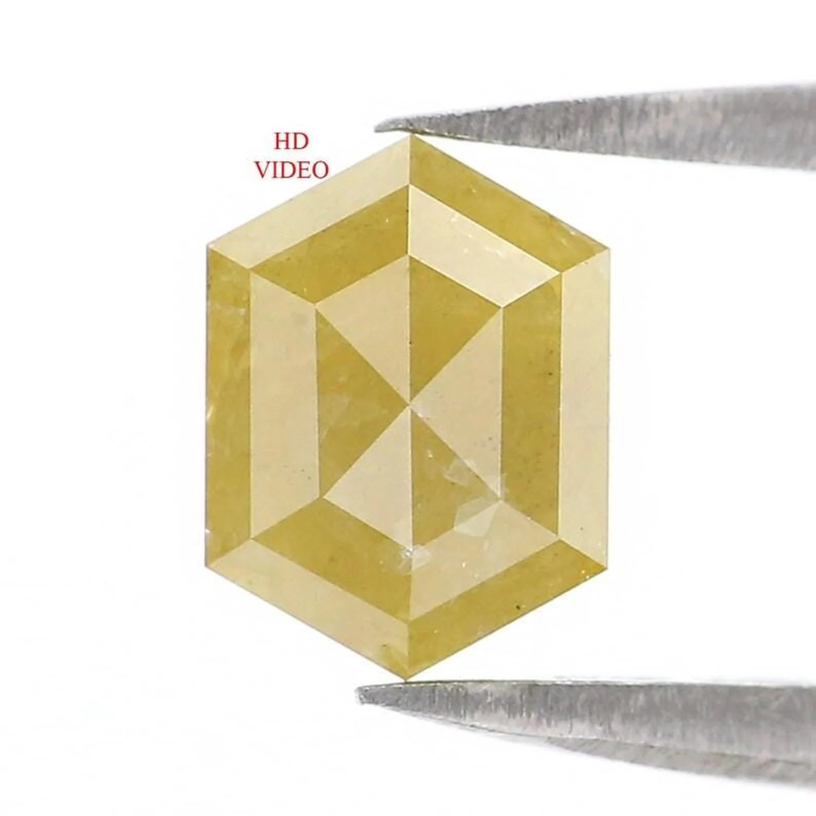 1.23 CT Natural Loose Hexagon Shape Diamond Yellow Color Hexagon Cut Diamond 7.15 MM Natural Yellow Color Hexagon Rose Cut Diamond NQ750