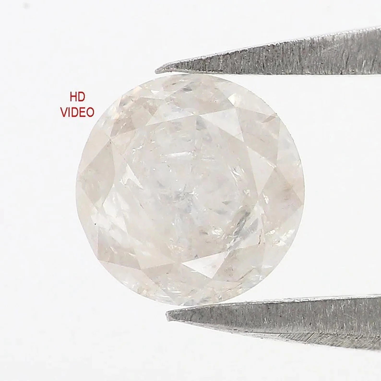 0.58 CT Natural Loose Round Shape Diamond White Milky Color Round Cut Diamond 5.20 MM Natural White Color Round Brilliant Cut Diamond NQ7356