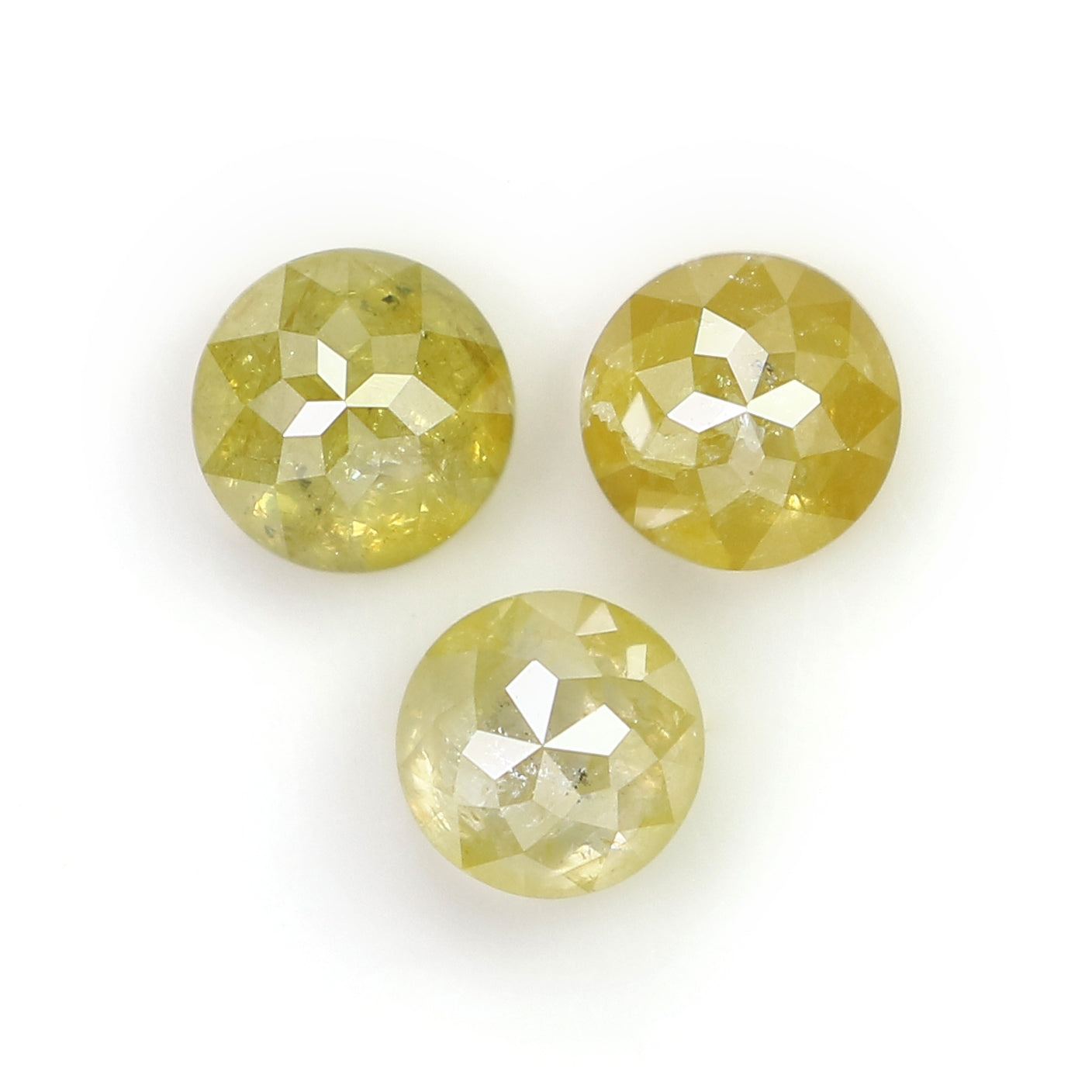 1.28 CT Natural Loose Rose Cut Diamond Yellow Grey Color Round Cut Diamond 4.20 MM Natural Loose Diamond Round Rose Cut Shape Diamond LQ6198