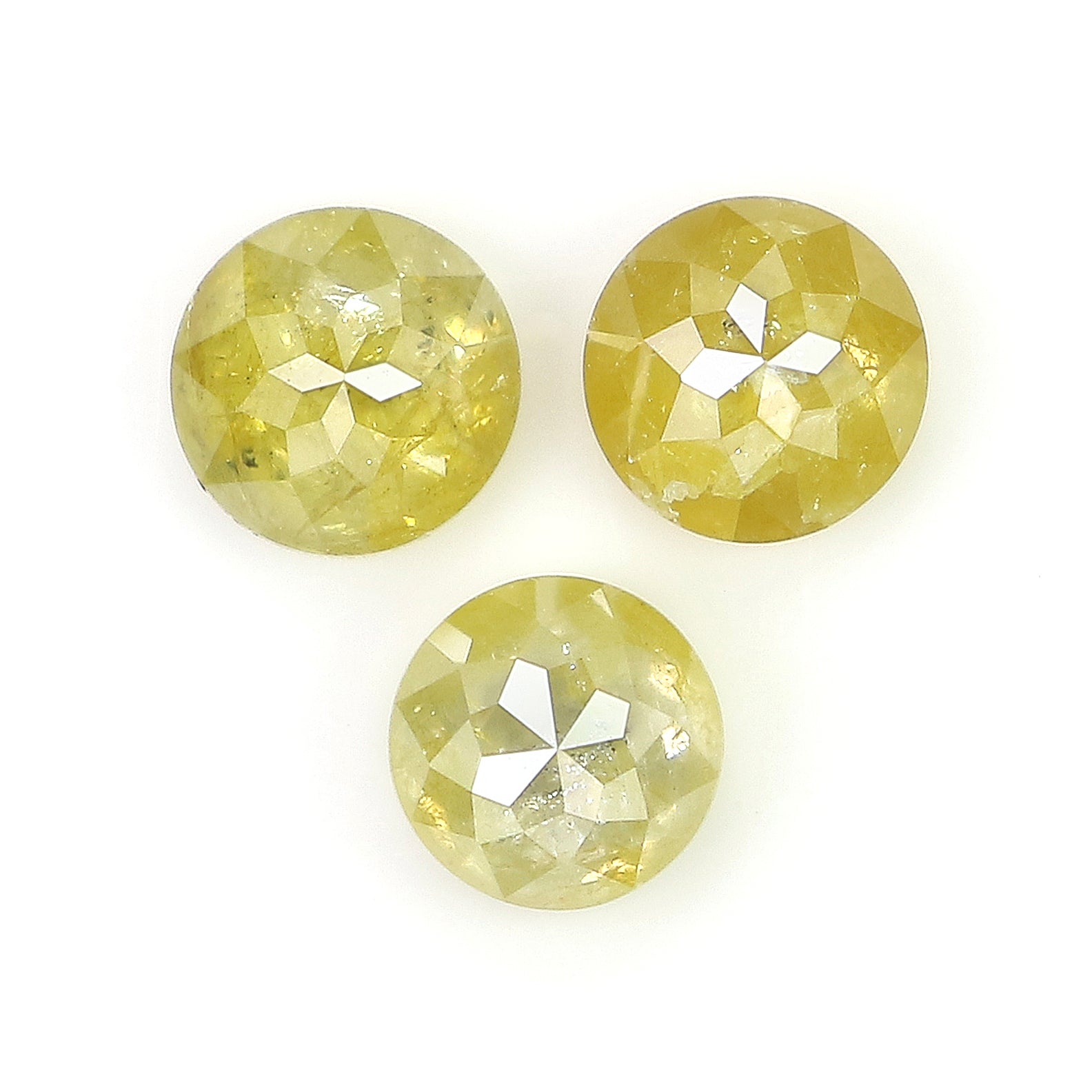 1.28 CT Natural Loose Rose Cut Diamond Yellow Grey Color Round Cut Diamond 4.20 MM Natural Loose Diamond Round Rose Cut Shape Diamond LQ6198