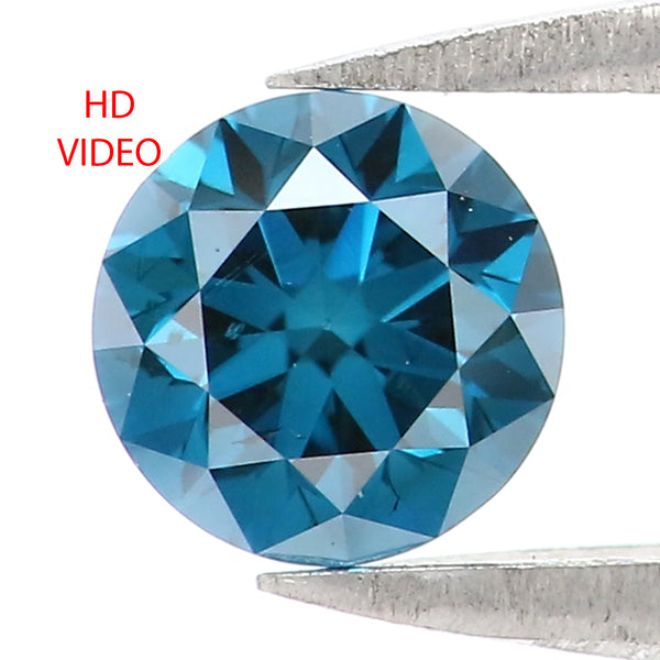0.40 Ct Natural Loose Round Shape Diamond Blue Color Round Cut Diamond 4.60 MM Natural Loose Diamond Round Brilliant Cut Diamond LQ3016