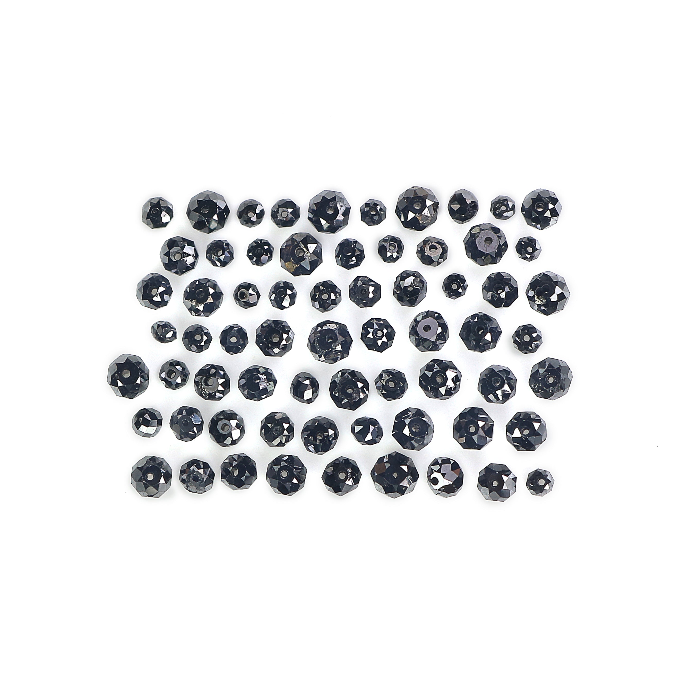 Natural Loose Bead Shape Diamond 1.50 to 3.10 MM Natural Black Color Bead Diamond 20 PCS Lot Round Bead Cut Diamond Q157