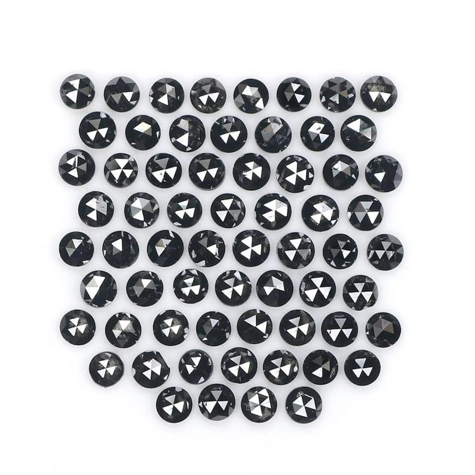 2.89 CT Natural Loose Round Shape Diamond Black Color Round Diamond 2.10 MM Natural Loose Diamond Black Color Round Rose Cut Diamond NQ1807