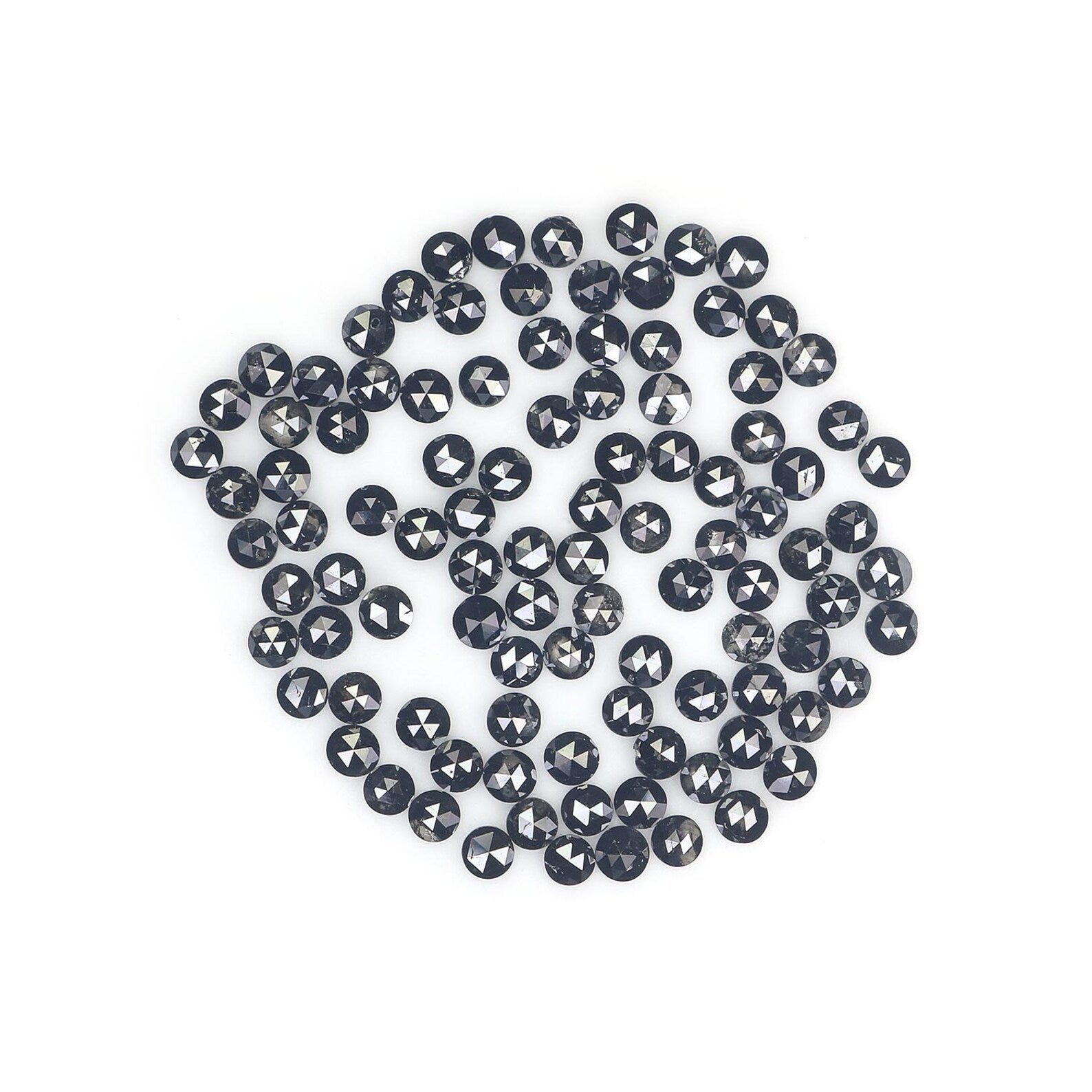 2.52 CT Natural Loose Round Shape Diamond Black Color Round Diamond 1.80 MM Natural Loose Diamond Black Color Round Rose Cut Diamond NQ1815