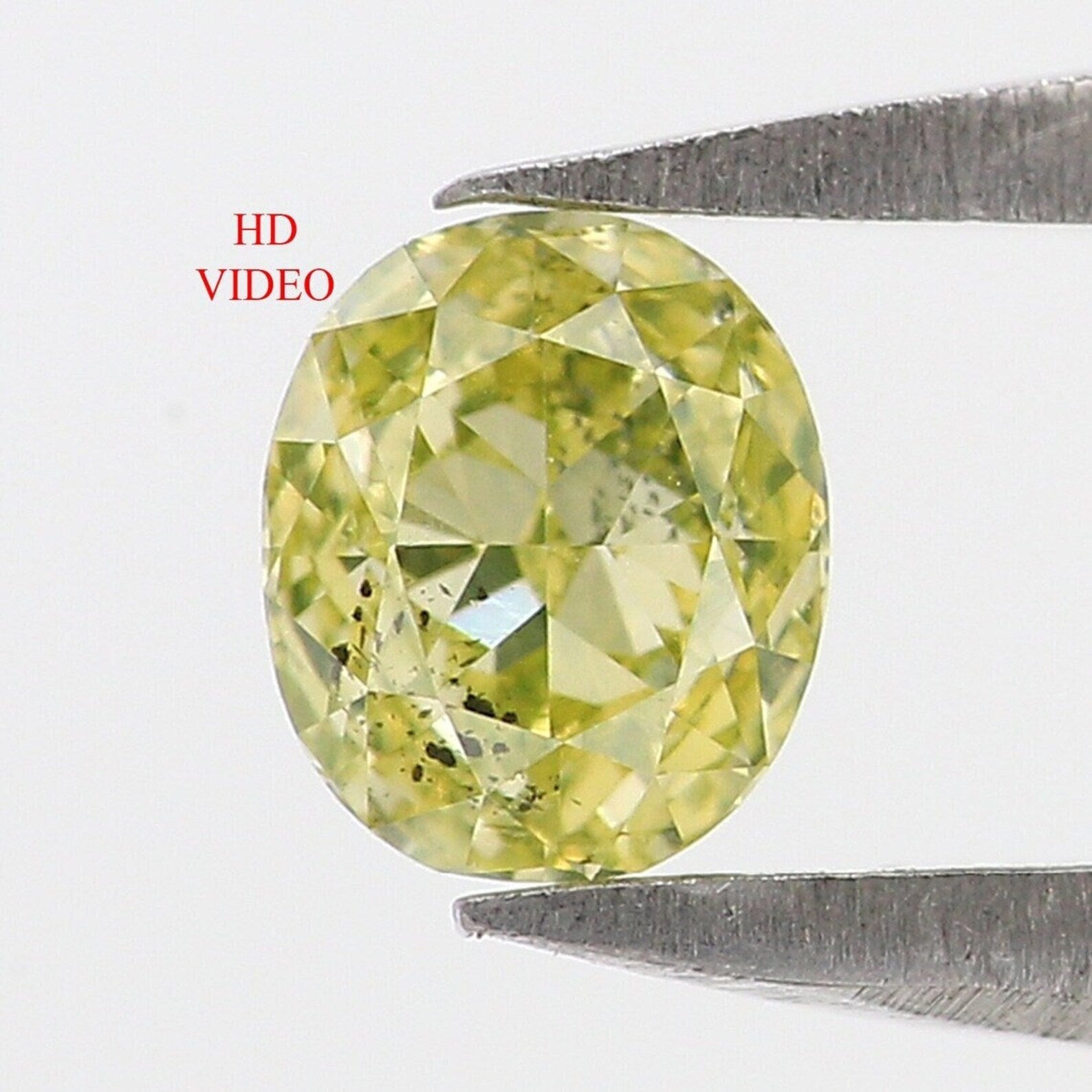 0.26 CT Natural Loose Oval Shape Diamond Greenish Yellow Color Oval Diamond 4.30 MM Natural Loose Diamond Oval Brilliant Cut Diamond NQ9808