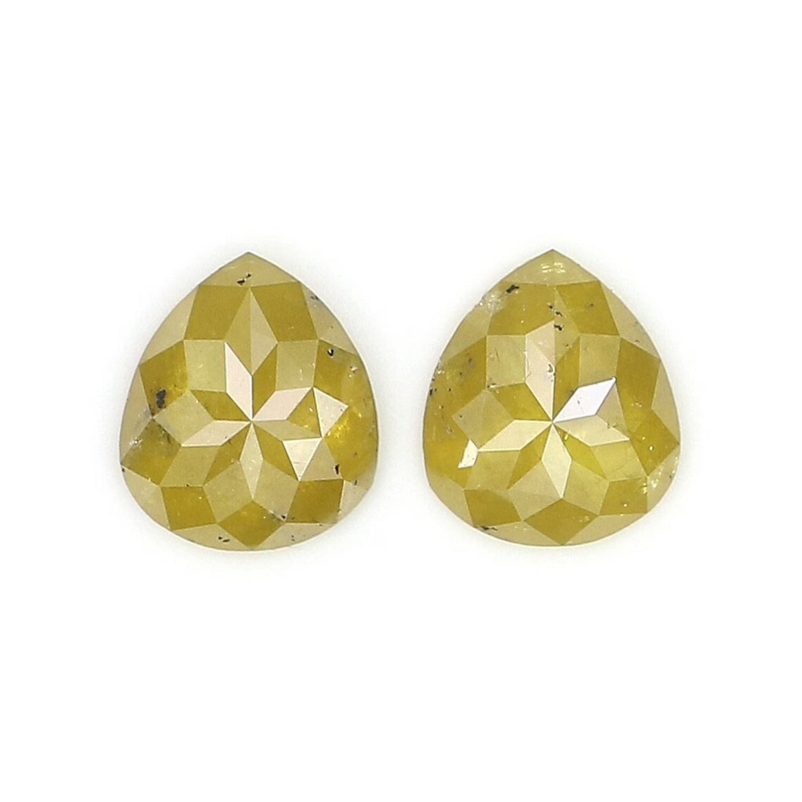 1.29 CT Natural Loose Pear Shape Diamond Yellow Color Pear Shape Diamond 6.52 MM Natural Loose Diamond Yellow Pear Rose Cut Diamond NQ2478