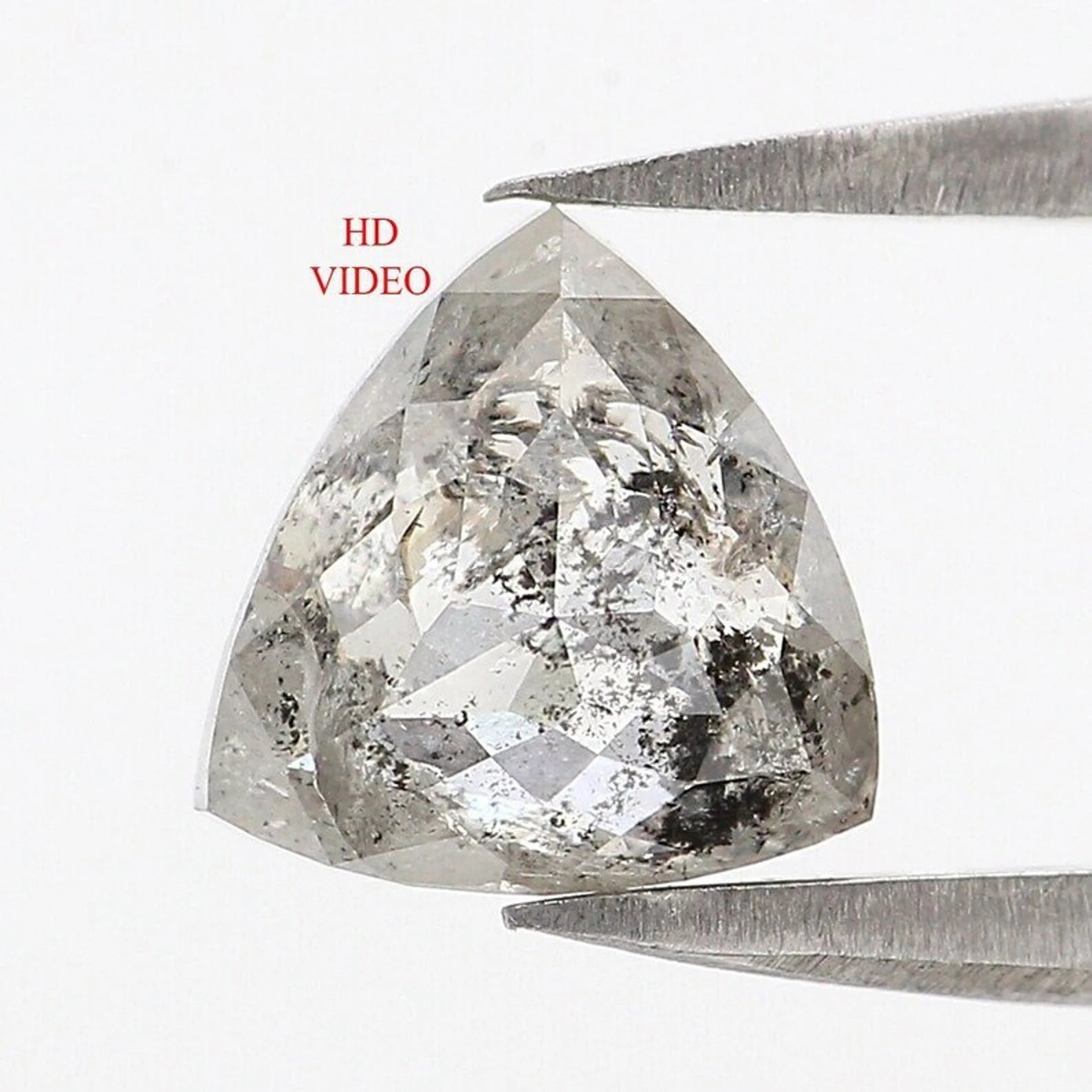 1.35 CT Natural Loose Triangle Shape Diamond Salt And Pepper Triangle Cut Diamond 7.10 MM Natural Loose Diamond Triangle Cut Diamond QN8925
