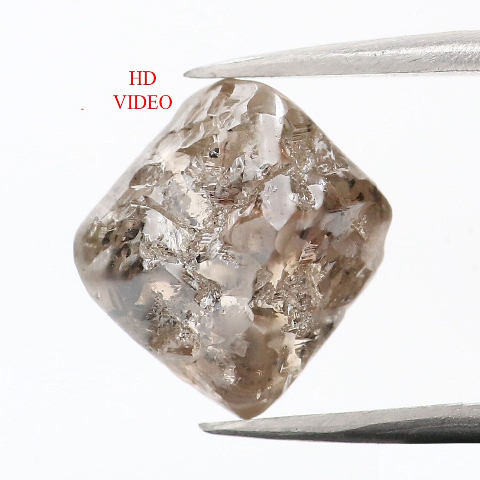 3.36 CT Natural Loose Rough Shape Diamond Brown Color Rough Diamond 9.70 MM Natural Loose Diamond Brown Color Rough Shape Diamond QN284