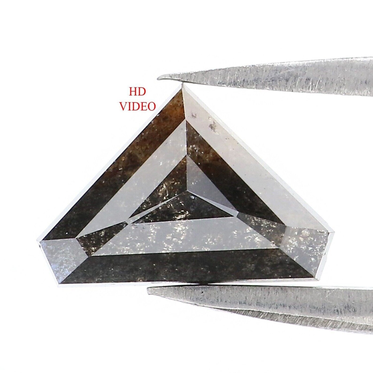 1.18 CT Natural Loose Shield Diamond Brown Color Diamond 6.25 MM Natural Loose Diamond Shield Rose Cut Diamond Shield Shape Diamond QN9124