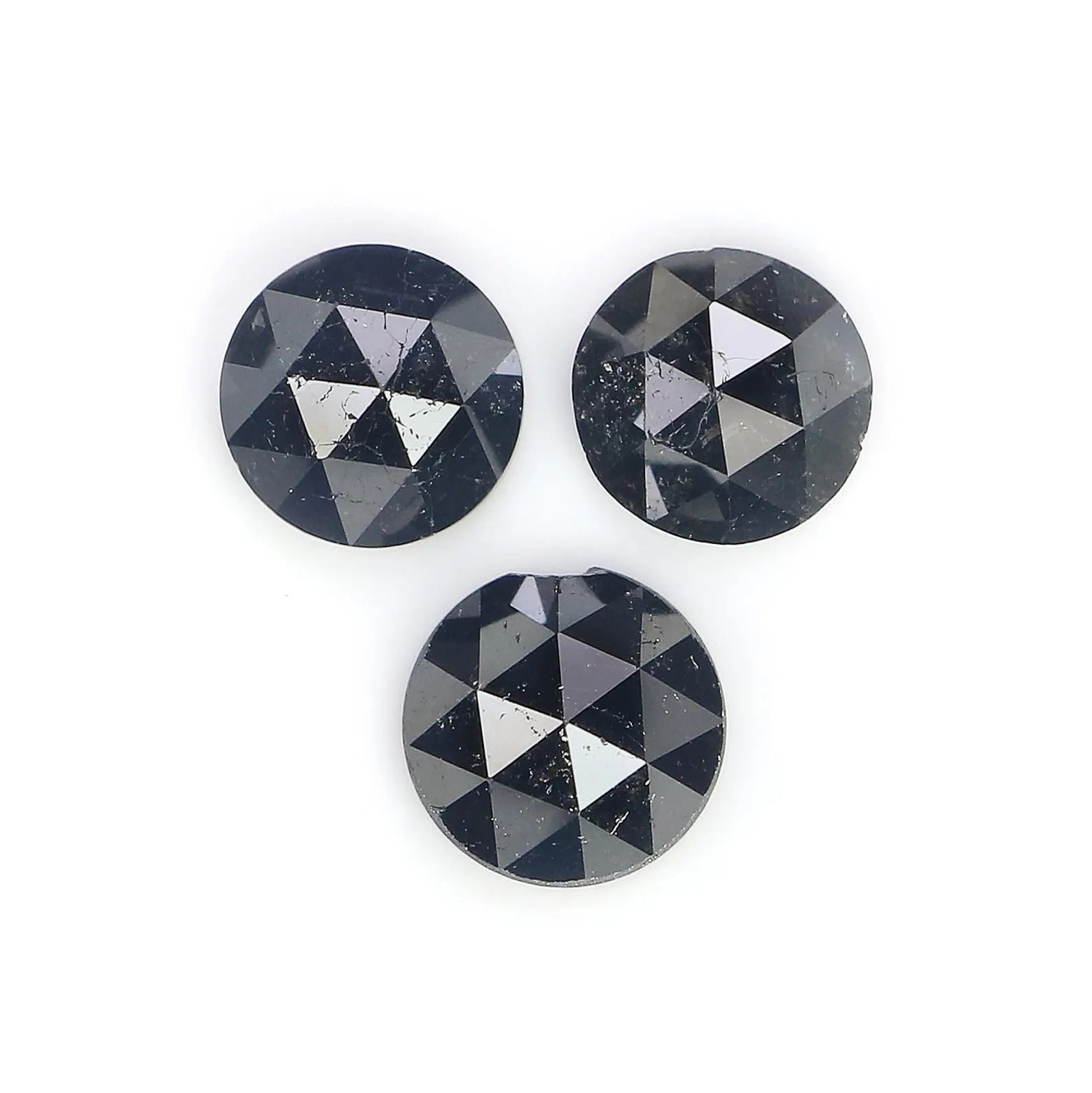 2.55 CT Natural Loose Round Shape Diamond Black Color Round Diamond 5.75 MM Natural Loose Diamond Black Color Round Rose Cut Diamond NQ1744