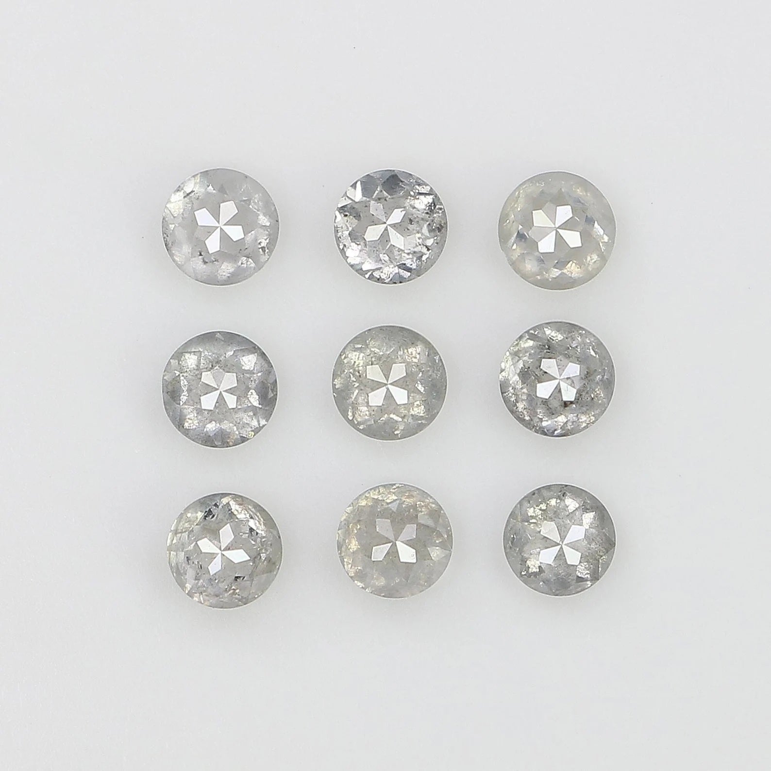 0.98 CT Natural Loose Round Shape Diamond Grey Color Round Diamond 2.70 MM Natural Loose Diamond Grey Color Round Rose Cut Diamond NQ2556