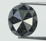 1.57 CT Natural Loose Oval Shape Diamond Black Loose Oval Shape Diamond 6.90 MM Natural Loose Black Color Oval Rose Cut Diamond QK1953