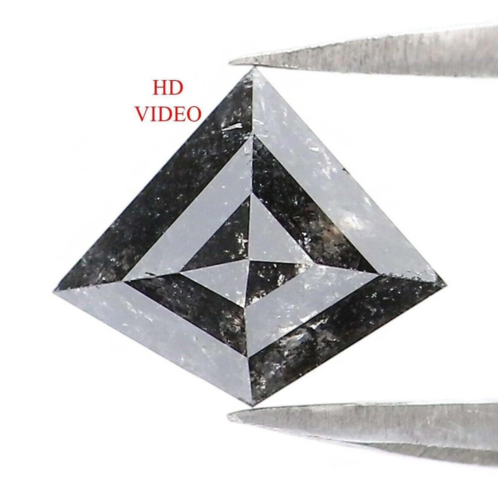 0.80 CT Natural Loose Shield Shape Diamond Black Color Shield Cut Diamond 7.40 MM Natural Loose Black Color Shield Rose Cut Diamond NQ9058