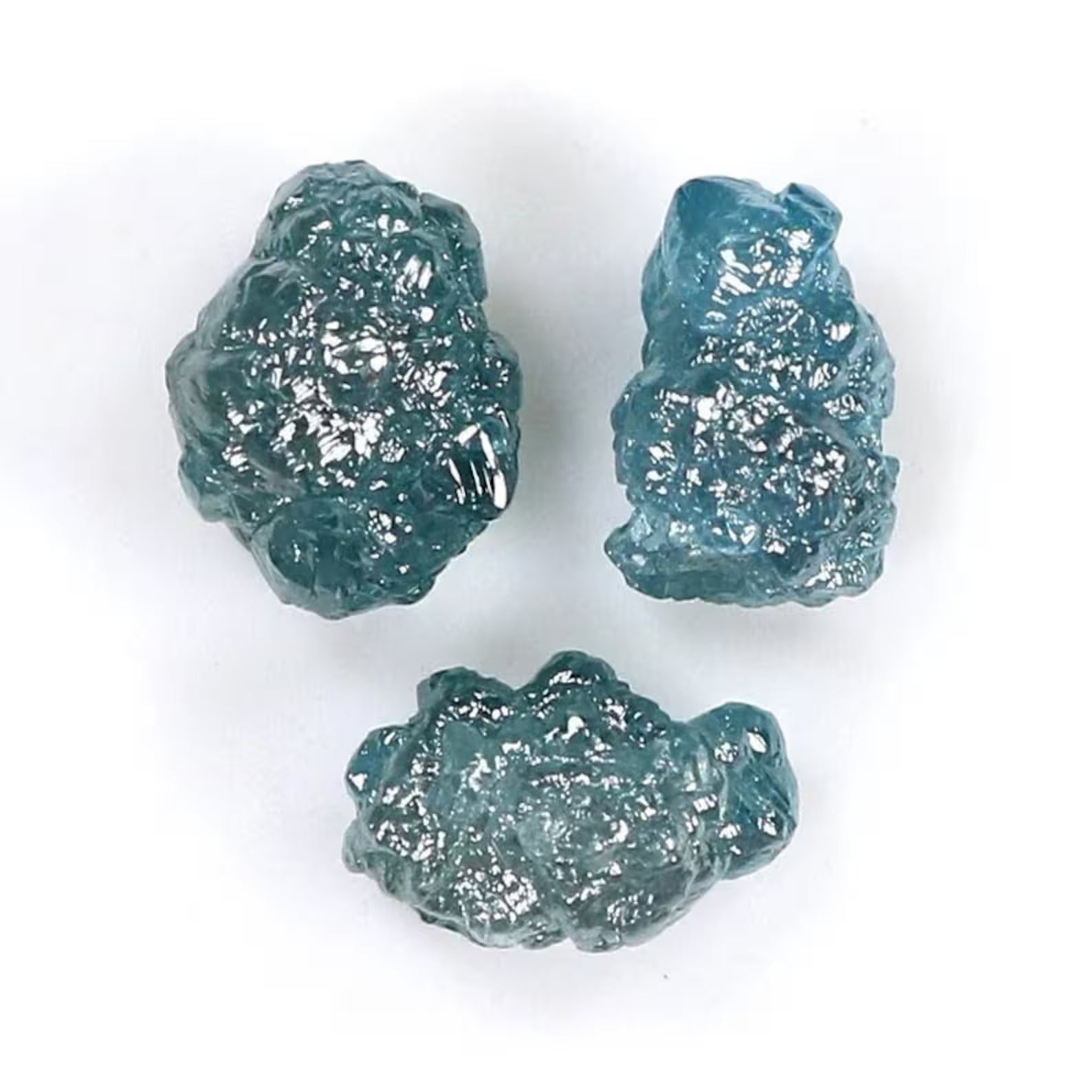 3.73 CT Natural Loose Rough Shape Diamond Blue Color Irregular Cut Diamond 6.70 MM Natural Loose Diamond Rough Shape Uncut Diamond NQ448